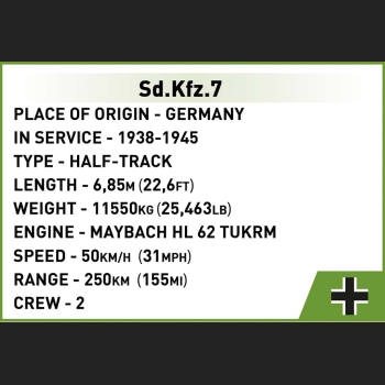 Sd.Kfz. 7/1 496 Kl 1:35 HC WWII– 2cm Flakvierling 38 Executive Edition